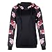 Produktbild UFACE Frauen Casual Stand Printed Langarm-Tasche Kordelzug Pullover Top Bluse