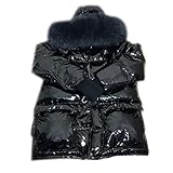 schwarzer parka mit fellkapuze damen ● Künstliche Waschbärpelzhaube mit einer Breite von 24 cm, das Temperament ist herrlicher