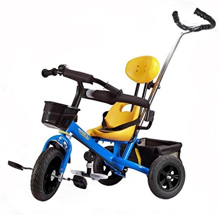 BBZZZ- 3 Wheel Kids Child Children Trike Tricycle Bicycle with Push Handle Suitable for Age 1-3 Year Old Boys and Girls Toys Games Balance Push Bikes for Early Riders Lightweight