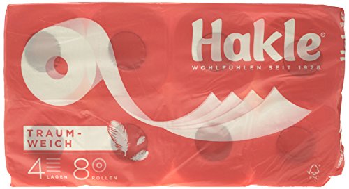 Hakle Soft, Secure and Dreamy 4-Ply Toilet Paper Pack of 3x 8