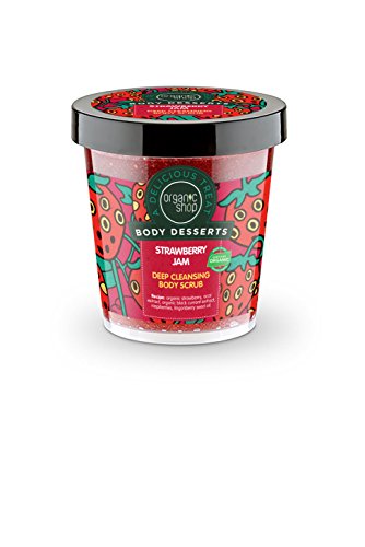 Organic Shop Body Desserts Deep Cleansing Body Scrub Strawberry Jam 450ml