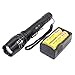 Price comparison product image Genwiss 3000 lumens ZOOMABLE CREE XM-L T6 LED 2x18650 FLASHLIGHT TORCH ZOOM LAMP LIGHT + Charger for Camping Biking Working Hunting Fishing Riding Walking(included battery and charger)