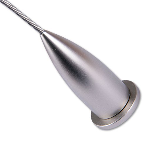 Seilspanngarnitur Niro- Drahtseil Wand zu Wand, ca. 5m, Befestigungssystem Gardinen Auswahl: Castello silber - matt