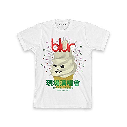 BLUR - Hyde Parque Evento - Camiseta Oficial Hombre - Blanco, Small