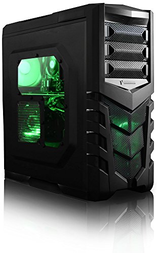 VIBOX Oblivion 4 Gaming PC – 4,2GHz Intel i7 Quad Core CPU, Geforce GTX 1060, leistungsfähig, Hochleistung, leistungsstärker, Desktop Gamer Computer mit Spielgutschein, Windows 10, Grün Innenbeleuchtung, lebenslange Garantie* (3,6GHz (4,2GHz Turbo) Superschneller Intel i7 7700 Kabylake Quad 4-Core Prozessor CPU, Nvidia GeForce GTX 1060 3GB Grafikkarte, 16GB DDR4 2133MHz RAM, 2TB (2000GB) SATA III 7200rpm Festplatte, 85+ Netzteil, CIT Vanquish Grün Gaming Geh§use, Intel B250 LGA1151 Mainboard) - 3