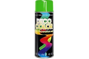DECO COLOR Decoration Universal Spray Paint Multi-Purpose 400ml Gloss MATT Satin Art Craft Art Decor DIY (RAL 6018 Green Light)