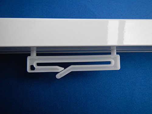 „Dekohaken24“ – Schlaufengleiter, 50 Stück. , für 5 cm Schlaufen, mit Schlitz zum Dekorieren von Schlaufenschals / Schlaufenvörhängen an einer Gardinenstange oder Gardinenschiene - 2