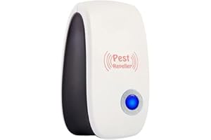 SANJNDO Antizanzare Ultrasuoni, 4 Pack Repellente ad Ultrasuoni, Ultrasuoni per Topi, Elettrico Ultrasuoni per Anti Zanzare, Topi, Scarafaggi, Insetti, Ratti, Ragni, Roditori, Mosche, Formiche