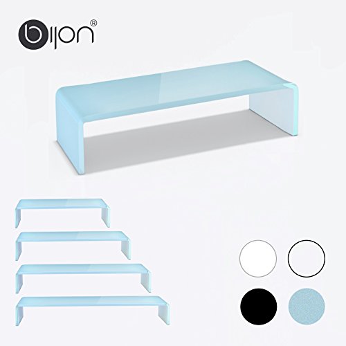 bijon® TV-Glasaufsatz Monitorerhöhung (B/T/H) 450x250x110mm - weiß