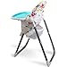 iSafe MAMA Highchair - Le Fleurs Recline Compact Padded Baby High Low Chair Complete With Double Tray & Storage Basket