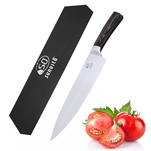 Sunvito Chef Messer, 8 Zoll PRO Edelstahl Chef’s Messer für einfache Hand mit Geschenkbox - 8