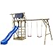 Produktbild Spielturm SwingKing Niels Holz mit Sandkasten, Doppelschaukel, Rutsche blau