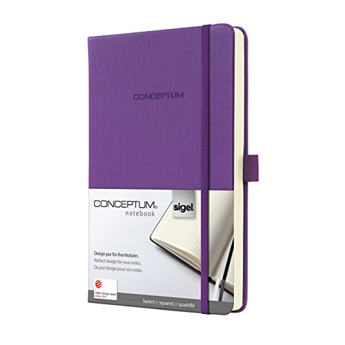 SIGEL CO561 Conceptum Libreta / Cuaderno, tapa dura, 13.5 x 20.3 cm, cuadriculado,corado