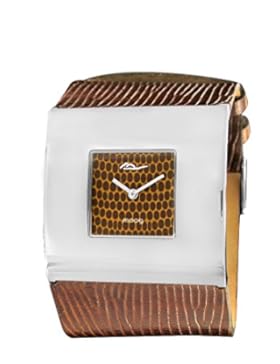 Moog Paris Damier Damen Uhr mit Braun Zifferblatt, Braun Armband aus Echtem Leder - M44202-005