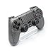 Produktbild CONTROLLER Metallic Grau, 3D Texturierte Kohlefaser, Zubehör, Aufkleber, Schutzfolie für Playstation 4 PS4