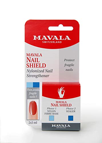 Nail shield protects and reinforces fragile nails 5ml pack of 2