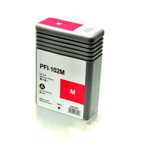 5 Tintenpatronen PFI-102 für Canon Imageprograf IPF 500 5100 600 6000 605 610 650 655 700 710 750 755 760 765 S L MFP M 40 – 0894B001-0898B001 – je 130 ml - 4
