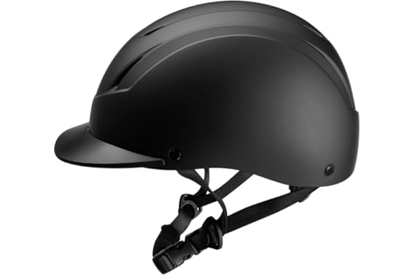 PFIFF 103119 Casque d'équitation ProtectionX pour Adulte, Taille réglable, avec système de Ventilation, Noir, Taille 52-56 cm (S) et 55-59 cm (M)