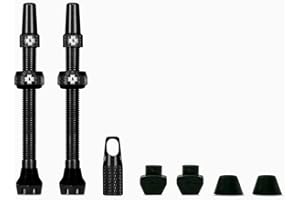 MUC OFF Muc-Off 1059 Black Tubeless Presta Valves, 60mm - Premium No Leak Bicycle Valves With Integrated Valve Core Removal Tool