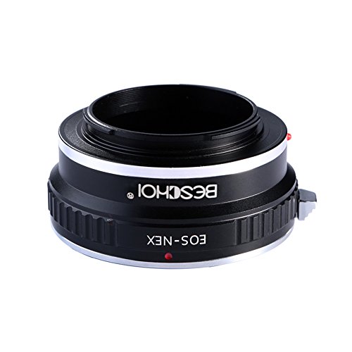 Beschoi Bague d adaptation objectif EOS-NEX en m  tal pour monter objectif Canon EOS vers bo  tier Sony Alpha Nex comme Sony NEX-3 NEX-5 NEX-5N NEX-7 NEX-7N NEX-C3 NEX-F3 Sony Cam  scope NEX-VG10 VG20 FS-100 FS-700 EOS EF
