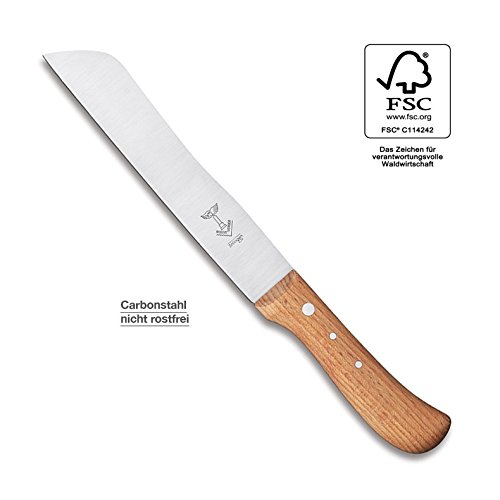 Windmühlen Brotmesser "Hamburger", Carbonstahl, Rotbuche