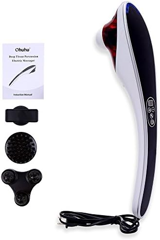 Back Massager Ohuhu Electric Back Massagers Percussion Deep Tissue Handheld Massager For Neck Body Shoulders Leg Foot for Father's Day Gifts