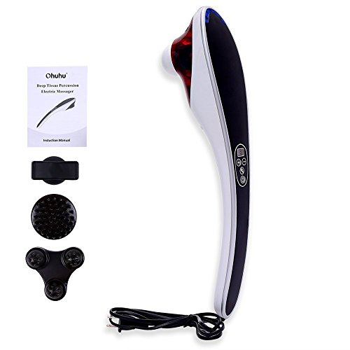 Back Massager Ohuhu Electric Back Massagers Percussion Deep Tissue Handheld Massager For Neck Body Shoulders Leg Foot for Father's Day Gifts