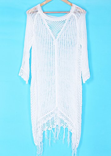 Sommer Damen Bademode Stricken Mini Strandkleid Sexy Beach Lace Bikini Dress - 5
