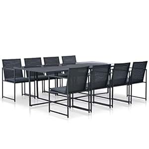 Amazon.de: Festnight Garten-Essgruppe 17-TLG. Gartengruppe Poly-Rattan