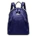 Produktbild Resplend Mode Frauen Mädchen PU Leder Rucksack Einfarbig Reise Schultasche Mode-Metall-Label Rucksack Backpacks Beiläufig Reißverschluss Bookbags Reiserucksack (Blau)