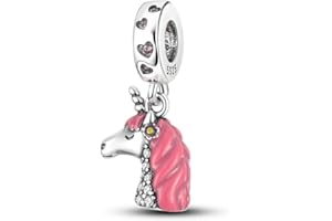 Pandach Argent Sterling 925 Charme Femmes Perles Charm avec 5A Zircone Compatible pour Pandora & Européen Bracelets