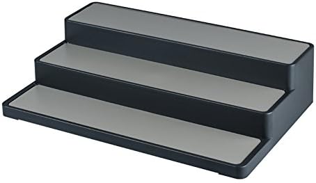 Durable plastic 3 layer Kitchen Spice Rack Shelf Organizer kitchen cupboard - Black