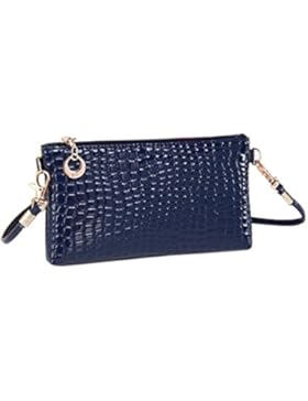 ZARU Frauen-Krokodil-Leder Messenger Umhängetasche Schultertasche