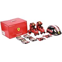 Ferrari Kit de Patines, Rojo, 30 y 33.