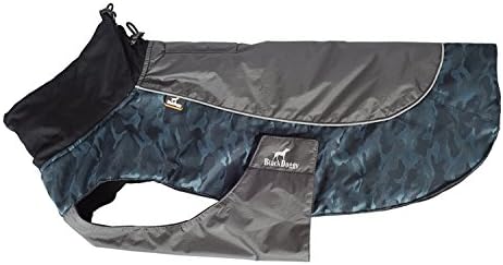 BLACKDOGGY Waterproof Dog Raincoat Reflective Nylon Fleece Dog Vest Coat for Small Medium Large Dogs Blue XXL