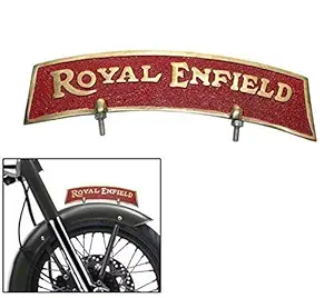 BICYCLISM RE Trader Bullet Front Fender Mudguard Plate Golden Red of BrassFor Rear Fender for Styling Brass Product for Royal Enfield Interceptor 650