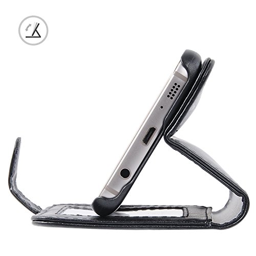 Samsung Galaxy S7 H  lle Brieftasche mit Standfunktion und Karte Halter  Flycool Ledertasche f  r Samsung Galaxy S7