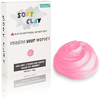 Soft Clay for Slime by inimmo, 3.5 Ounce (FDA Approved) DIY Toys Clay for Homemade Best Birthday Christmas Gift for Children (Pink)