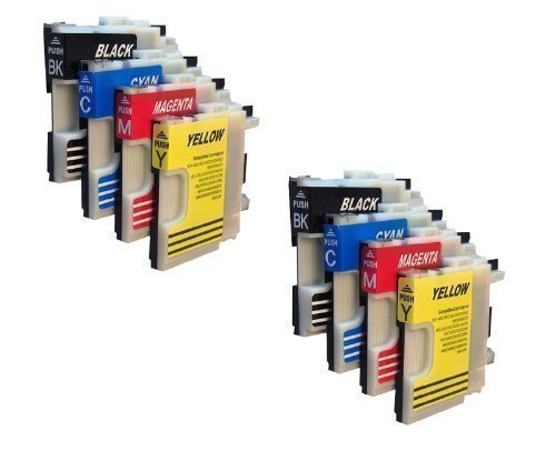 8 Druckerpatronen für Brother mit freier Farbauswahl LC980 LC1100 DCP-145C DCP-165C DCP-185C DCP-195C DCP-365CN DCP-375CW DCP-385C DCP-395CN DCP-585CW DCP-J715W DCP 6690CW MFC-250C MFC-255CW MFC-290C MFC-295C MFC-295CN MFC-355CW MFC-490CN MFC-490CW MFC-J615W MFC-670CDW MFC-790CW MFC-795CW MFC- 930CDN MFC-990CW MFC-930CDWN MFC-5490CN MFC-5890CN MFC-6490CN MFC-6490CW MFC-6890CN MFC-6890CDW MFC-5895CW