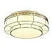 Produktbild 36W LED Rund Klassisch Kreativ Decken Modern Gelbes Licht Leuchte Eisen Glas Kupfer Deckenleuchte Bronze Art Einfach Decke Eleganter Deckenlampe Ø45cm*H20cm