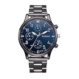 Kycut High End Uhren Fashion Man Kristall Edelstahl Analog Quarz Armbanduhr