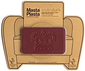 MastaPlastaSelf-Adhesive Premium Leather Repair Patch - Red Crown 10cm x 6cm (4in x 2.4in). First-Aid for Sofas, Car Seats, Handbags, Jackets