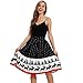 Produktbild Geili Damen Weihnachtsrock Sankt Schneemann Schneeflocke Renntier Drucken Elastisch Hohe Taille Plissee A-Linie Rock Frauen Herbst Winter Partyabend Ball Cocktail Cosplay Rock Für Weihnachten
