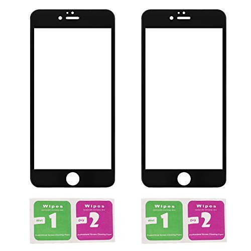 ZXK 2 Stücke iPhone 6 /6S Panzerglas Displayschutzfolie 9H Hartglas Tempered Glass 3D Full Screen ultra-dünn Schutzfolie 100% durchsichtiger Panzerglas Screen Protector 3D- Schwarz und Schwarz - 7
