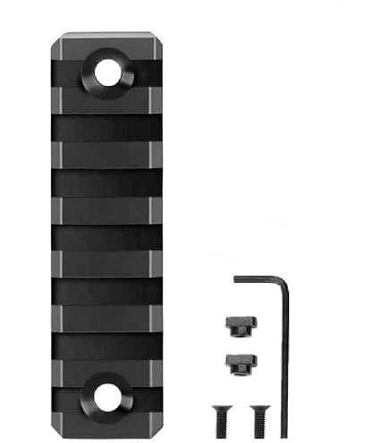 GLECTICAL 3Pcs Rails Picatinny Aluminium 5 Et 10 Fentes - Compatible Mlok Keymod