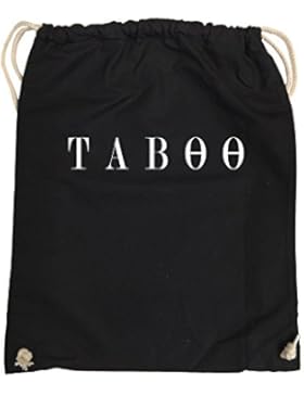 Comedy Bags - TABOO - LOGO - hipster Turnbeutel, bedruckter Gymbag aus 100 % Baumwolle, praktischer Sport-Jute-Beutel...