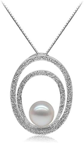 Grace Kelly - Designer Freshwater Pearl Pendant - 7mm perfectly round pearl