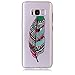 Produktbild Samsung Galaxy S8 / SM-G950F (5,8 Zoll) Hülle, Hozor Schutzhülle Transparent Handyhülle Weiche Durchsichtig TPU Silikon Bumper Case Ultra Dünn Crystal Klar Kratzfest Hülle mit Muster - Blätter
