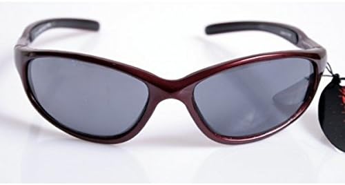 Men's Dunlop Sport Sunglasses – Red Frame – 1198 C4/Home Shop Italy Modello con montatura Rosso Bordeaux metallizzato e lenti grigie