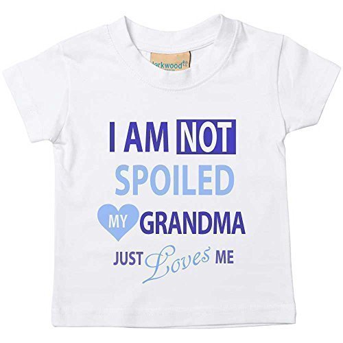 I'm Not Spoiled My Grandma Just Loves Me Boys Tshirt Baby Toddler Kids Available in Sizes 0-6 Months to 14-15 Years Grandson